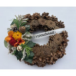 NV- věnec dušičkový šiškový -25cm