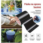 MAS-Páska opravná, bazénová, černá, 10 cm x 1 m