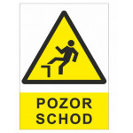 Cedule-Pozor schod
