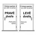 Dveře bílé 110 plné L- hladké-voština