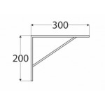 DMX-konzola zpevněná WSWP300 bílá- 300x200mm