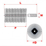 Kartáč kotlový kulatý  40mm M12