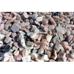 GS- Cristal mix., Rosario růžovošedé valounky 15-25mm- 25kg/pytel
